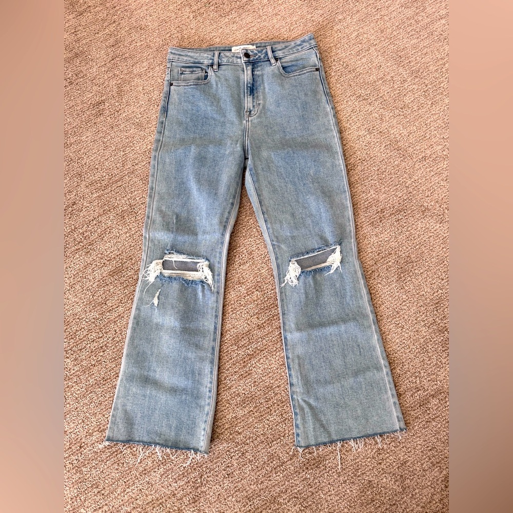 Carly Jean Los Angeles Distressed Blue Jeans